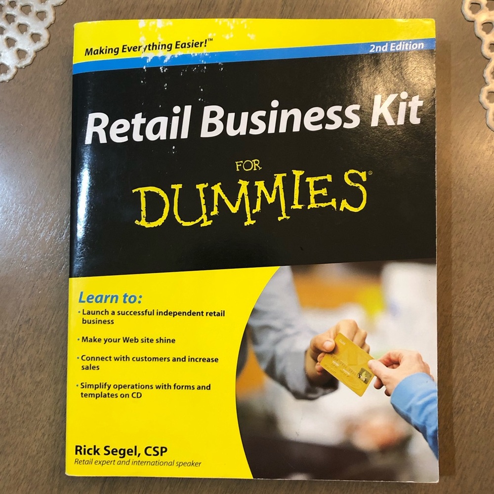 NEW Retail Business Kit For Dummies by Rick Segel Book with Disc Success Set